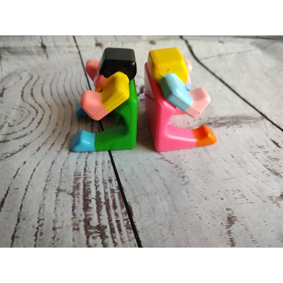 Lot 2 Vintage Mattel 1985 Double Dooz folding transforming block DoubleDooz 80s - Picture 6 of 10